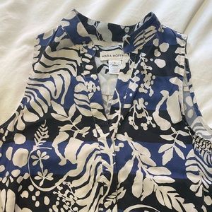 Mara Hoffman maxi dress blue tropical size small